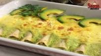 Enchiladas en crema verde Enchiladas en crema verde