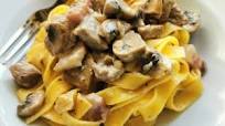 Creamy Pork Fillet Tagliatelle with Mushrooms. Creamy Pork Fillet Tagliatelle with Mushrooms.
