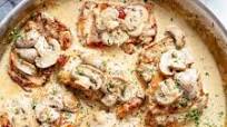 Creamy Garlic Mushroom Chicken Thighs Creamy Garlic Mushroom Chicken Thighs
