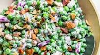 Green Pea Salad with Bacon and Almonds Green Pea Salad with Bacon and Almonds