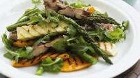 Char-grilled chicken, vegetables and haloumi salad Char-grilled chicken, vegetables and haloumi salad