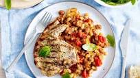 Pork loin chops with smoky baked beans Pork loin chops with smoky baked beans