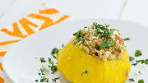 Stuffed Pattypan Squash with Quinoa and Fresh Corn Stuffed Pattypan Squash with Quinoa and Fresh Corn