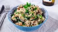 Risotto vegano de setas y espárragos - Recetas veganas