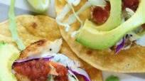 Grilled Fish Tostadas with Cilantro-Lime Crema Grilled Fish Tostadas with Cilantro-Lime Crema