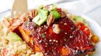 honey barbecue air fried salmon honey barbecue air fried salmon