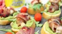 BACON WRAPPED GARLIC SHRIMP CROSTINI BACON WRAPPED GARLIC SHRIMP CROSTINI