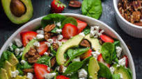 Strawberry Avocado Spinach Salad with Greek Yogurt Strawberry Avocado Spinach Salad with Greek Yogurt