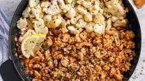 Garlic Butter Ground Turkey with Cauliflower Skillet Garlic Butter Ground Turkey with Cauliflower Skillet