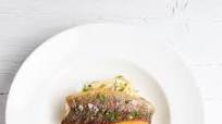 Crispy Pan Fried Trout with Spaghetti in a Creamy Cheese and Chive Sauce Crispy Pan Fried Trout with Spaghetti in a Creamy Cheese and Chive Sauce