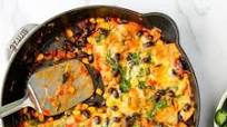 Skillet Vegetarian Enchilada Casserole Skillet Vegetarian Enchilada Casserole