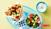 Roasted Chickpea Gyro with Chopped Salad & Garlic Yogurt Roasted Chickpea Gyro with Chopped Salad & Garlic Yogurt