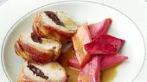 Pork with black pudding & roasted rhubarb Pork with black pudding & roasted rhubarb