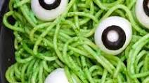 Pesto Eyeball Halloween Pasta Recipe Pesto Eyeball Halloween Pasta Recipe