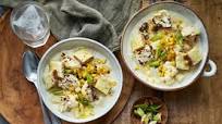 Charred cauliflower and corn chowder Charred cauliflower and corn chowder