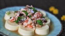 Recipe: Japanese egg tofu with minced chicken, prawns and mushrooms Recipe: Japanese egg tofu with minced chicken, prawns and mushrooms