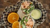 Spicy Wasabi Salmon Salad Wrap Spicy Wasabi Salmon Salad Wrap