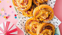 Ham, pineapple and cheese pizza scrolls Ham, pineapple and cheese pizza scrolls