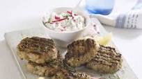 Greek pork patties with radish tzatziki Greek pork patties with radish tzatziki