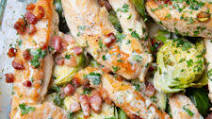Roasted Chicken & Pancetta in a Lemon Cream Sauce (Keto + Low Carb) Roasted Chicken & Pancetta in a Lemon Cream Sauce (Keto + Low Carb)