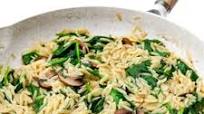 Vegan Orzo Risotto with Spinach and Lemon Vegan Orzo Risotto with Spinach and Lemon
