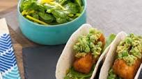 Crispy Fish Tacos with English Pea Guacamole & Pea Tip Salad Crispy Fish Tacos with English Pea Guacamole & Pea Tip Salad