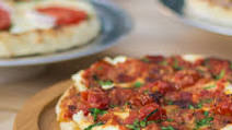 Grilled Pizza with Ricotta and Blistered Tomatoes Grilled Pizza with Ricotta and Blistered Tomatoes