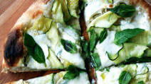 Summer Squash Pizza with Burrata and Basil Summer Squash Pizza with Burrata and Basil