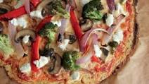 Cauliflower Pizza Crust, Goat Cheese & Vegetables Cauliflower Pizza Crust, Goat Cheese & Vegetables