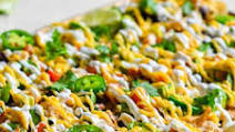 Instant Pot Chicken Nachos with Homemade Queso and Fresh Avocado Salad Instant Pot Chicken Nachos with Homemade Queso and Fresh Avocado Salad