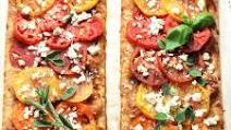 Heirloom Tomato and Goat Cheese Flatbread Heirloom Tomato and Goat Cheese Flatbread
