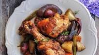 One-Pan Caribbean Jerk Chicken With Vegetables One-Pan Caribbean Jerk Chicken With Vegetables