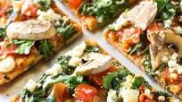 Veggie Hummus Pita Pizza Veggie Hummus Pita Pizza