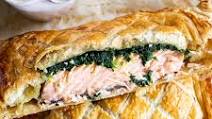 Salmon en Croute with Dill Cream Sauce. Salmon en Croute with Dill Cream Sauce.