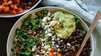 Southwestern Kale Power Salad with Sweet Potato, Quinoa & Avocado Sauce Southwestern Kale Power Salad with Sweet Potato, Quinoa & Avocado Sauce