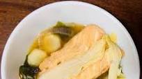 Salmon Belly in Japanese Miso Broth Salmon Belly in Japanese Miso Broth