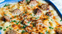 Alfredo Sausage and Potato Gnocchi Bake Alfredo Sausage and Potato Gnocchi Bake