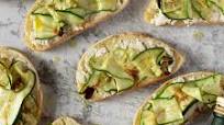 Grilled Marinated Zucchini Crostini (vegan) Grilled Marinated Zucchini Crostini (vegan)