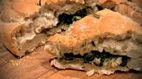 Focaccia Stuffed with Italian Cheeses, Spinach, Olives & Herbs Focaccia Stuffed with Italian Cheeses, Spinach, Olives & Herbs