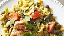 Grilled Pork Chops with Ancho-Avocado Orzo Grilled Pork Chops with Ancho-Avocado Orzo