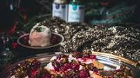 Cranberry goat cheese bruschetta with garlic herb chermoula Cranberry goat cheese bruschetta with garlic herb chermoula