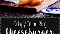 Crispy onion rings cheeseburger Crispy onion rings cheeseburger