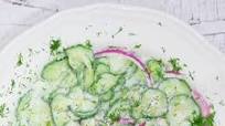 Cucumber Onion Salad with Greek Yogurt Dressing Cucumber Onion Salad with Greek Yogurt Dressing