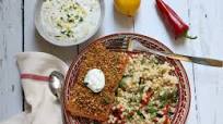 Egyptian Crusted Salmon with Couscous Egyptian Crusted Salmon with Couscous