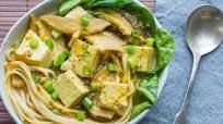 Mushroom-Miso Hot Pot with Tofu and Udon Noodles Mushroom-Miso Hot Pot with Tofu and Udon Noodles