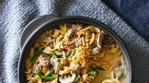 Beef Stroganoff & Green Bean Casserole Beef Stroganoff & Green Bean Casserole