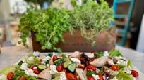 Warm Greek chicken salad Warm Greek chicken salad
