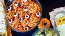 Halloween Dinner: Spaghetti and Eyeballs Halloween Dinner: Spaghetti and Eyeballs