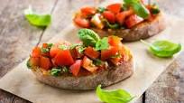 Bruschetta de tomates Bruschetta de tomates