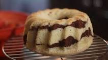 Choco-vanilla marble chiffon cake Choco-vanilla marble chiffon cake